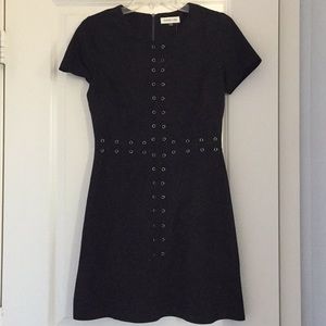 Black suede dress